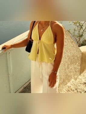 Halter Tank Top w/Front Tie